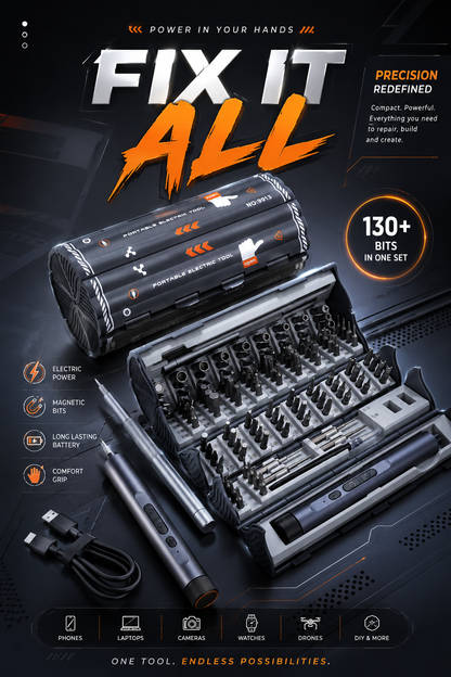 Precision electric screwdriver set