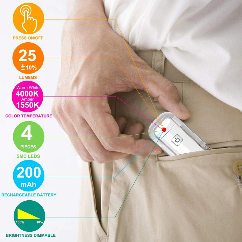 ClipBrite USB Booklight: Adjustable LED Eye-Care Lamp