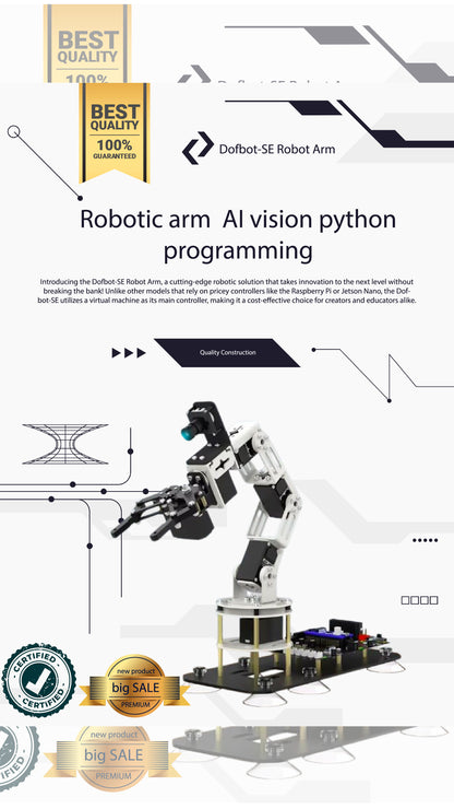 Robotic arm  AI vision python programming
