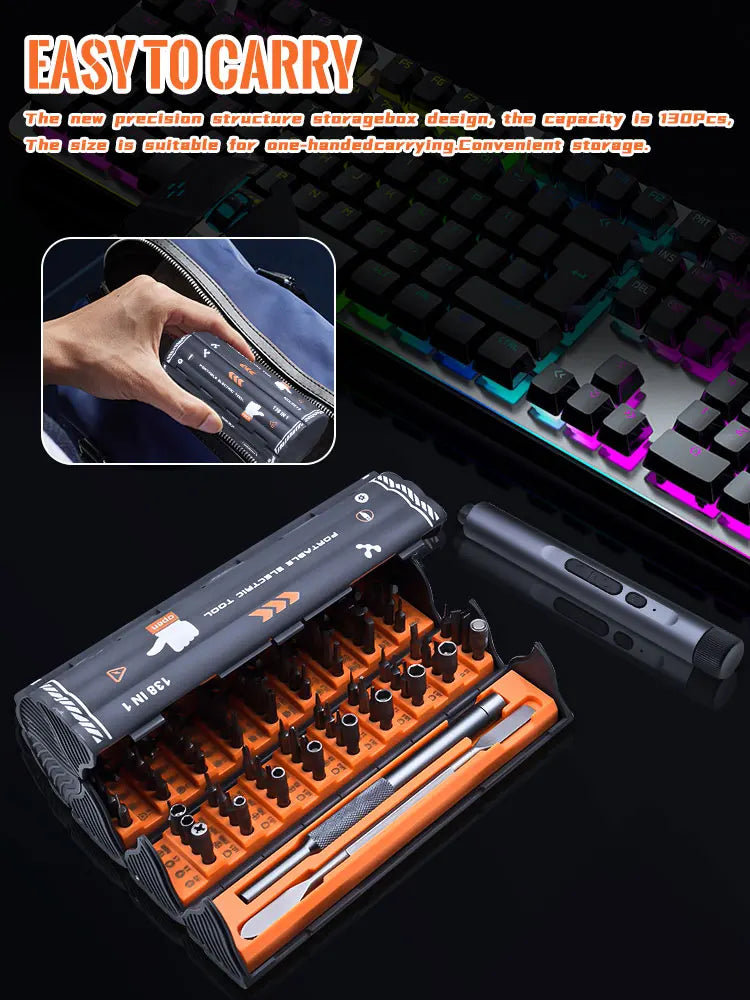Precision electric screwdriver set