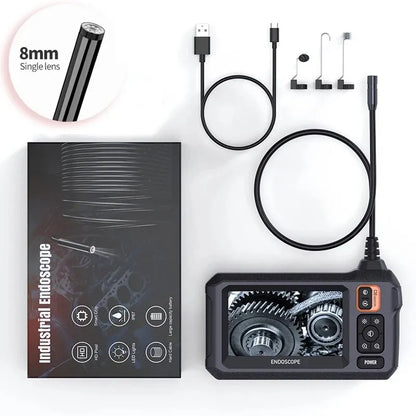 Industrial Endoscope Camera 8Mm HD1080P 4.3Inch IPS Screen 1080P Pipe Inspection Camera for Car Repair IP67 Waterproof 8 LEDS