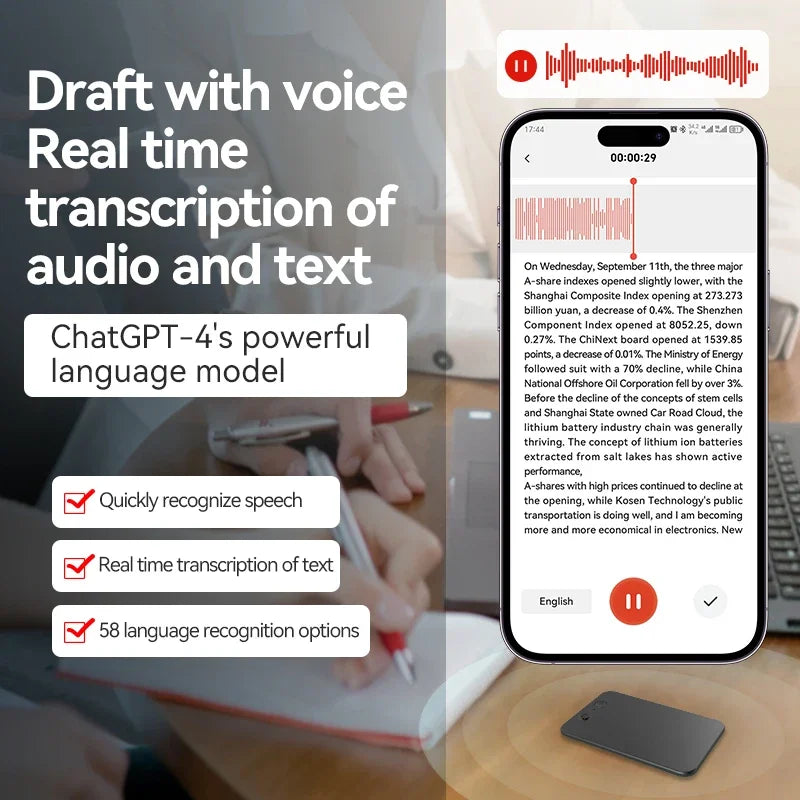 Audio Voice Recorder with AI Powered ChatGPT-4