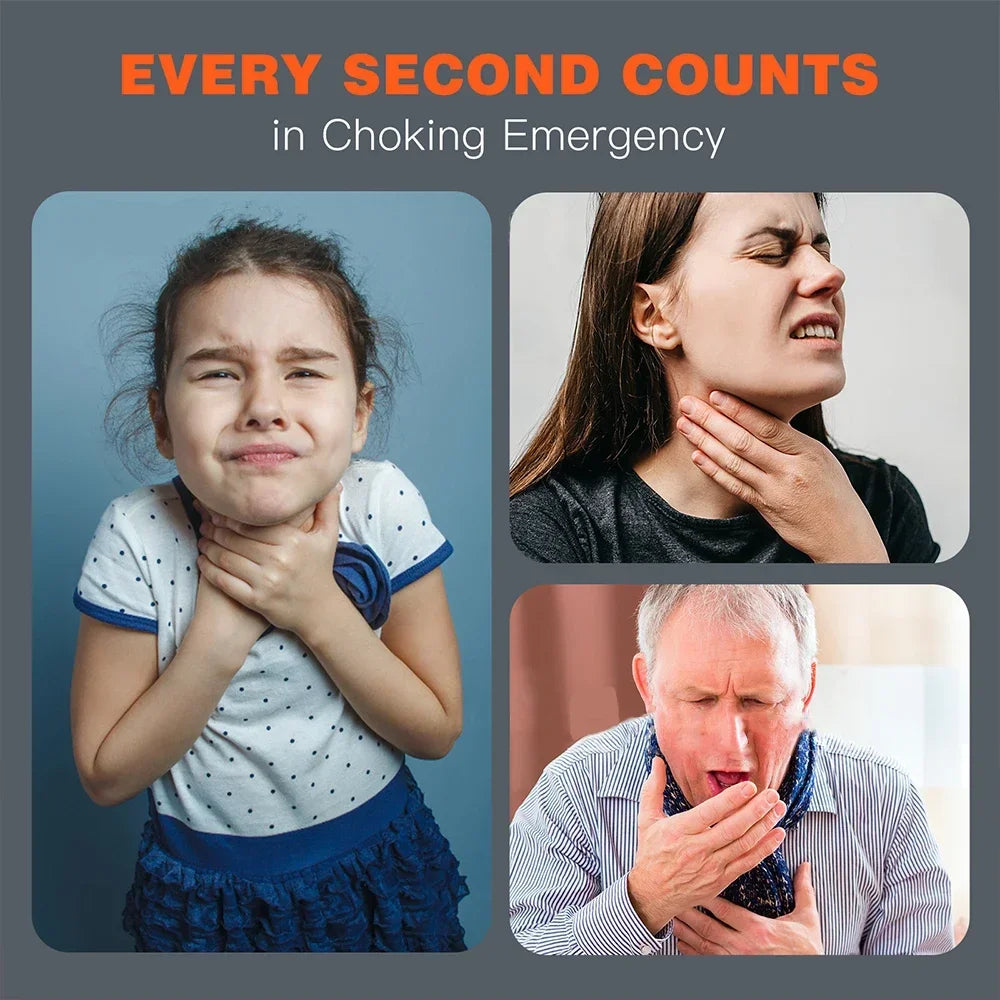 Auto CPR first aid choking device