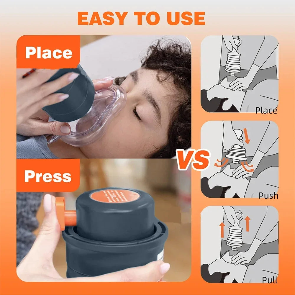 Auto CPR first aid choking device