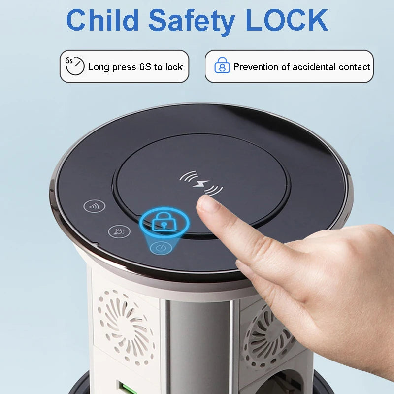 Smart lifting socket