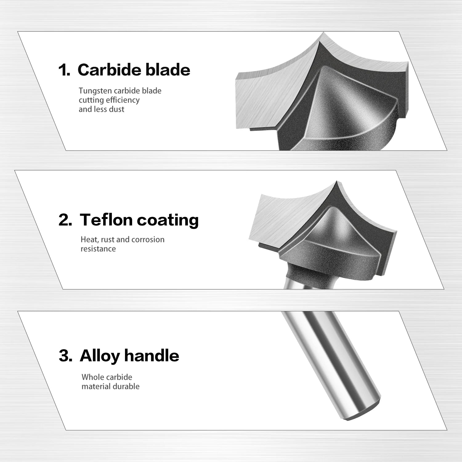 6mm 12mm shank  bottom milling cutter slotting router bit