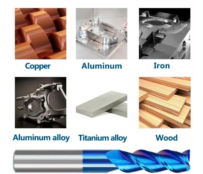 Aluminum,copper,iron,titanium ,wood   milling /cutter bit for cnc machine from 1 up to 12 mm