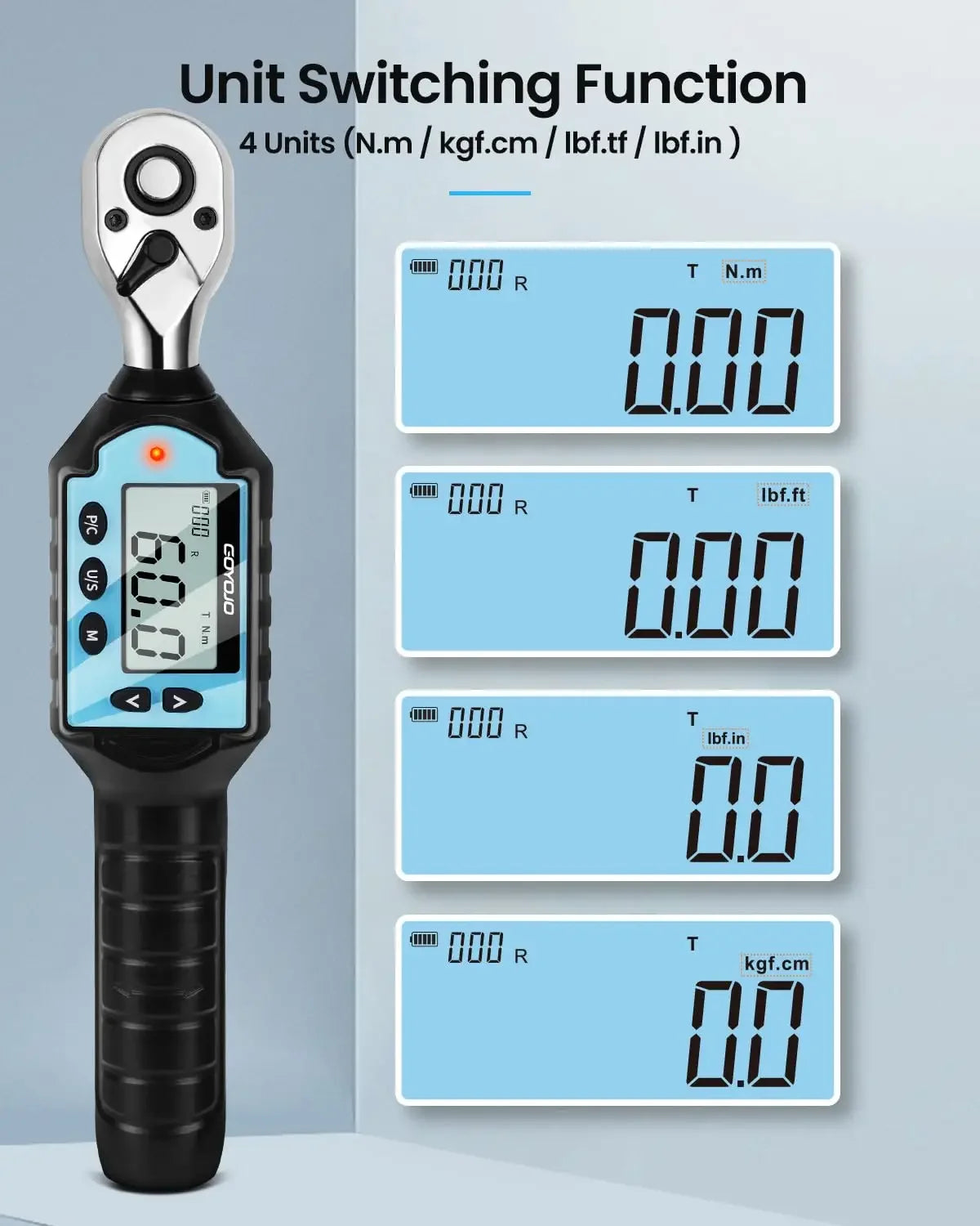 Digital Preset Torque Wrench 1/2" 3/8" 1/4"