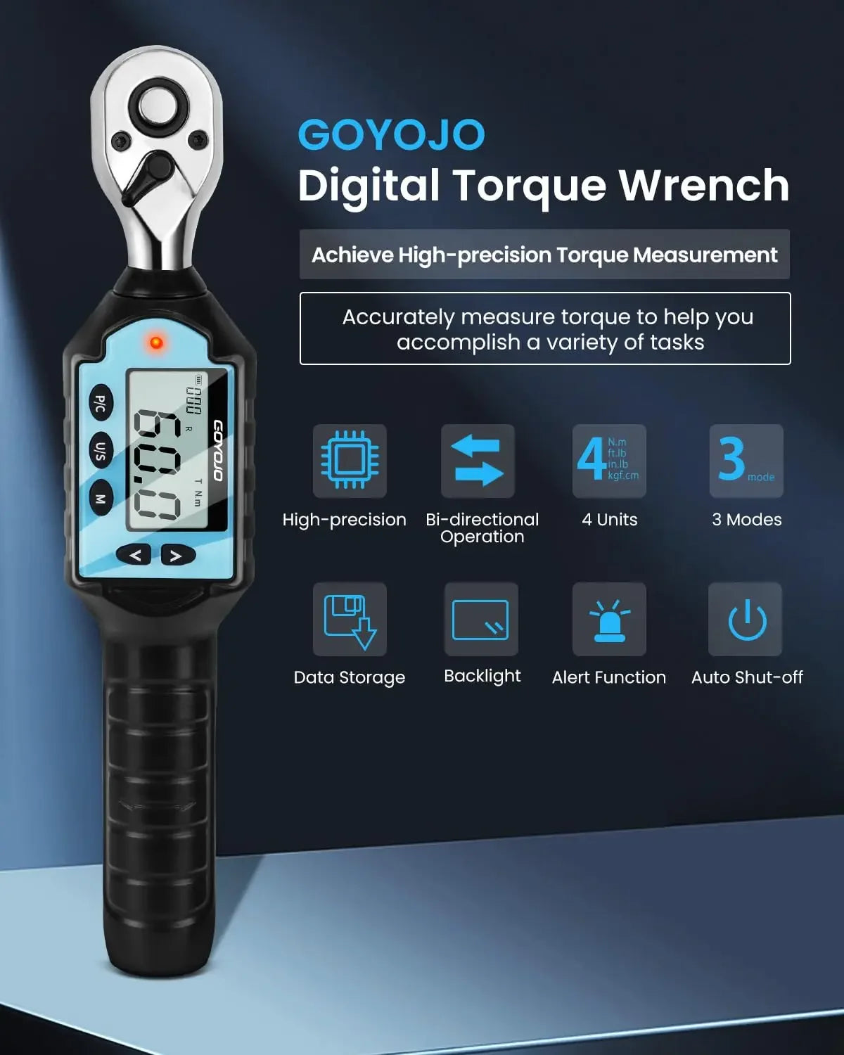 Digital Preset Torque Wrench 1/2" 3/8" 1/4"