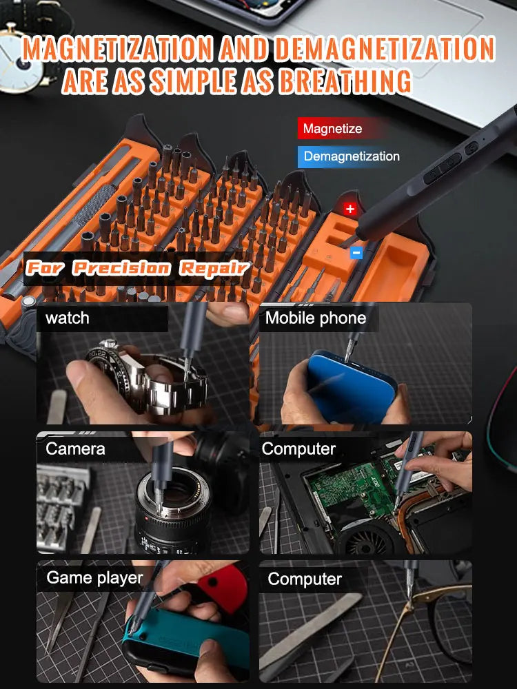 Precision electric screwdriver set