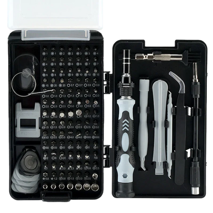 Professionals 116-in-1 precision screwdriver set is a powerful and versatile tool for repairing phones, PCs, watches, and glasses.