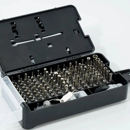 Professionals 116-in-1 precision screwdriver set is a powerful and versatile tool for repairing phones, PCs, watches, and glasses.