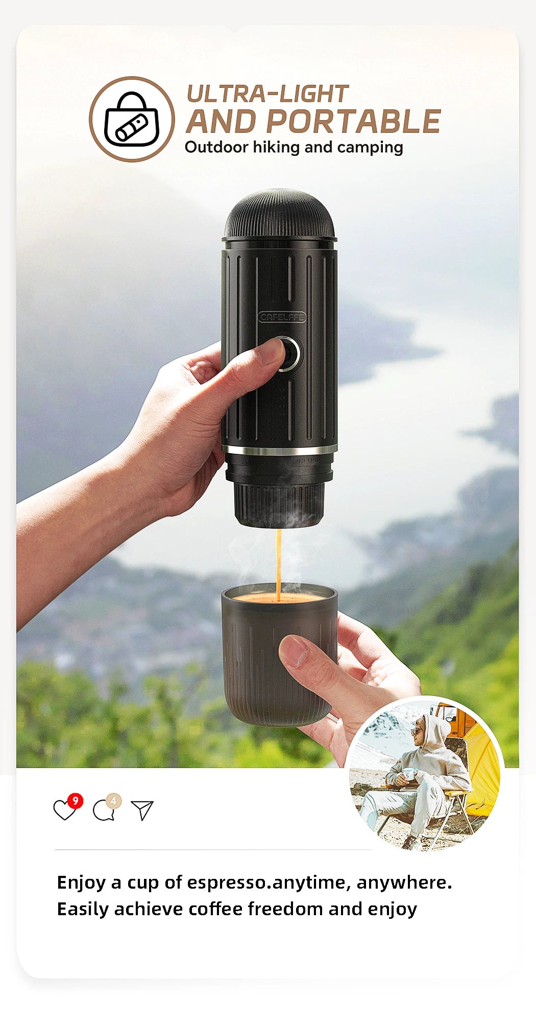 Portable espresso maker