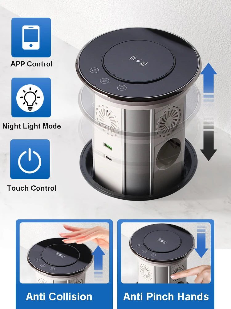 Smart lifting socket