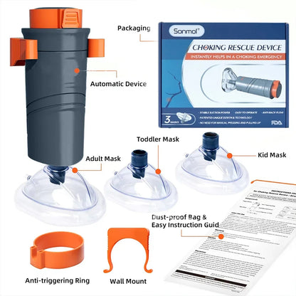 Auto CPR first aid choking device