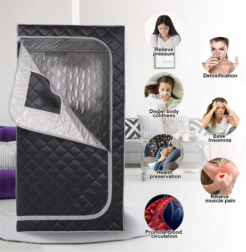 SteamSoothe Deluxe: Personal Full Body Home Sauna Spa