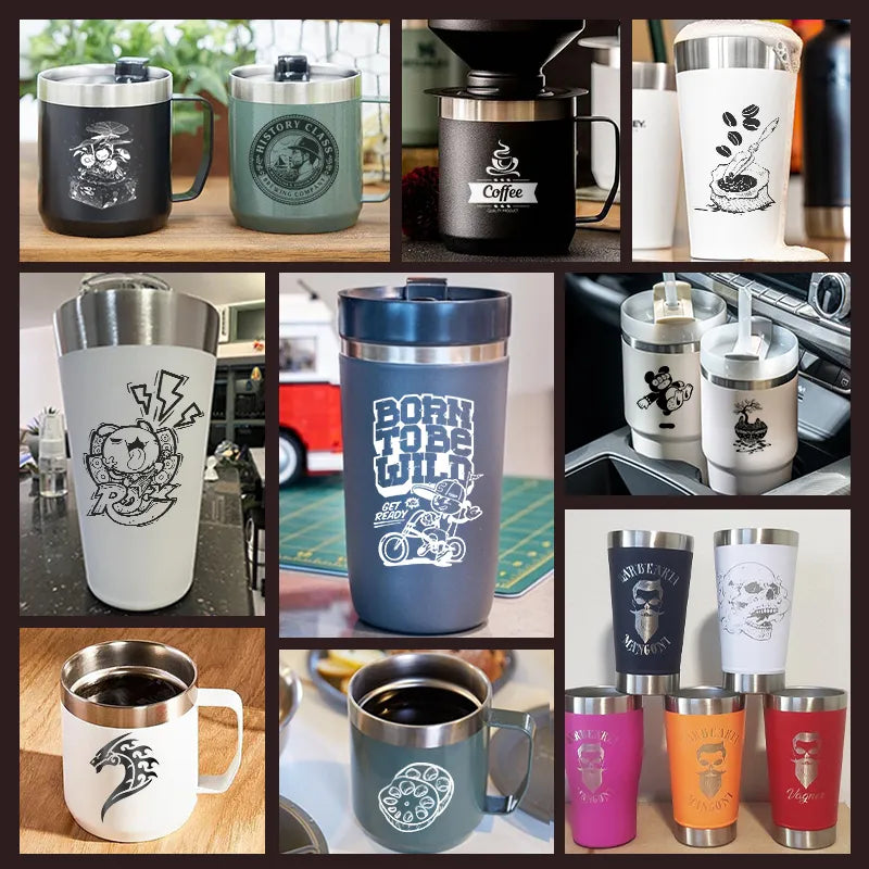 Laser engraver CNC DIY DJ6 designed to quickly engrave logos and markings on wood, plastic, and other materials, featuring 3000mw laser power.