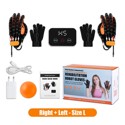 Upgraded Left Right Hand Massage Rehabilitation Robot Gloves Device for Stroke Hemiplegia Hand Function Recovery Finger Trainer