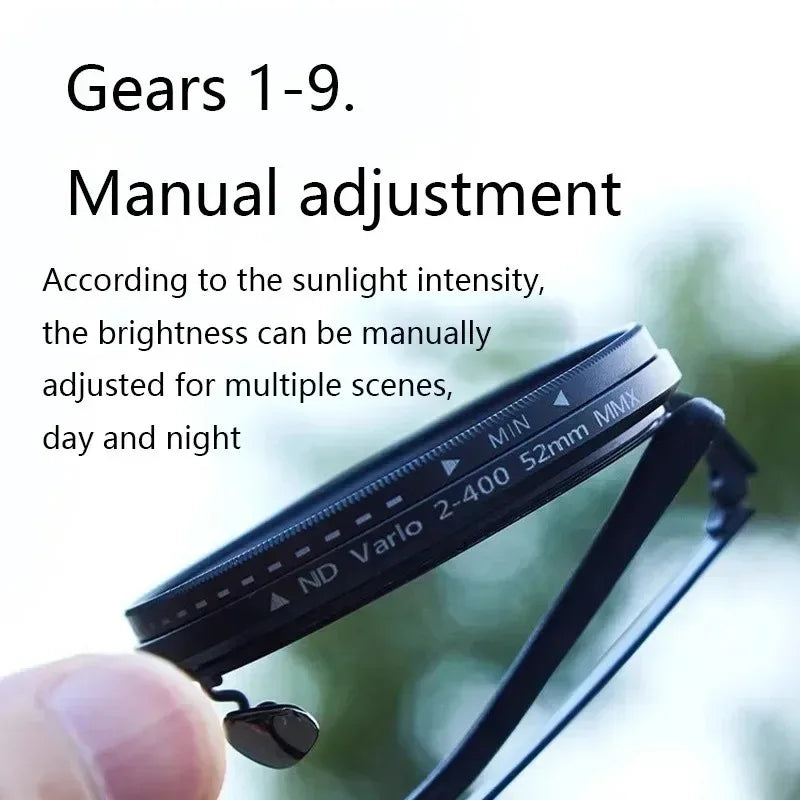 Hand Made ND9 Retro Punk Polarized Men round Adjustable Sunglasses Women UV anti UV Fishing Sunglasses ND Filter