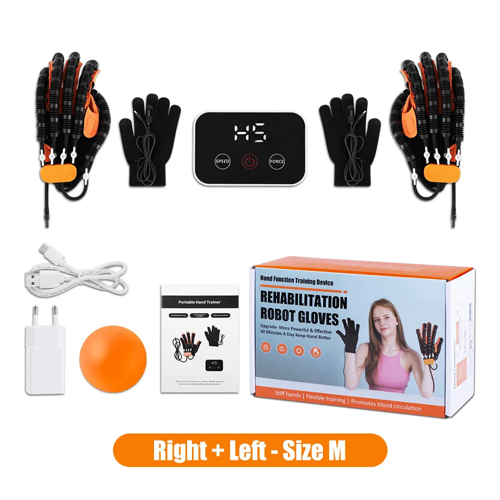 Upgraded Left Right Hand Massage Rehabilitation Robot Gloves Device for Stroke Hemiplegia Hand Function Recovery Finger Trainer