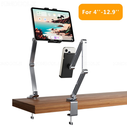Tablet Holder Support for Pad Portable Monitor Holder Phone Stand Laptop Adjustable Rotating Tablet Clip Holder Mount