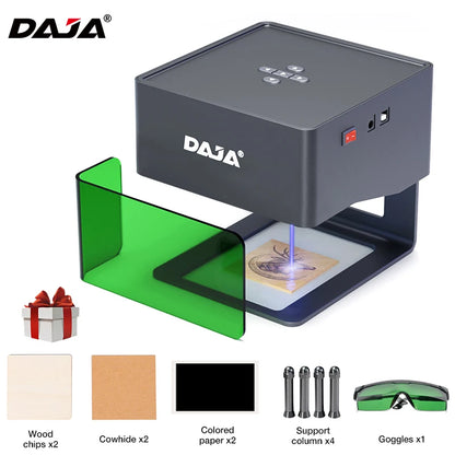DJ6 Laser Engraver Mini Portable Bluetooth DIY Cut Engraving Machine Engrave Mark Wood Painted Metal Acrylic Glass Leather