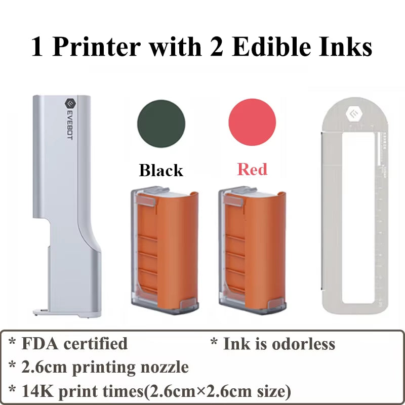 Evebot Printpen Handheld Portable Mini Coffee Printpen Latte Art Macaron Cookie DIY Design Printer Bluetooth 4.2