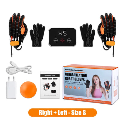 Upgraded Left Right Hand Massage Rehabilitation Robot Gloves Device for Stroke Hemiplegia Hand Function Recovery Finger Trainer