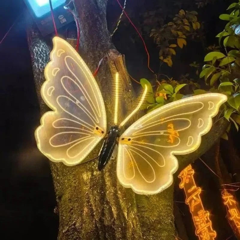 Butterfly Lights LED Butterflies Simulation Dynamic Static Butterfly Lights for Outdoor Home Decor Wedding Party DIY Decorations