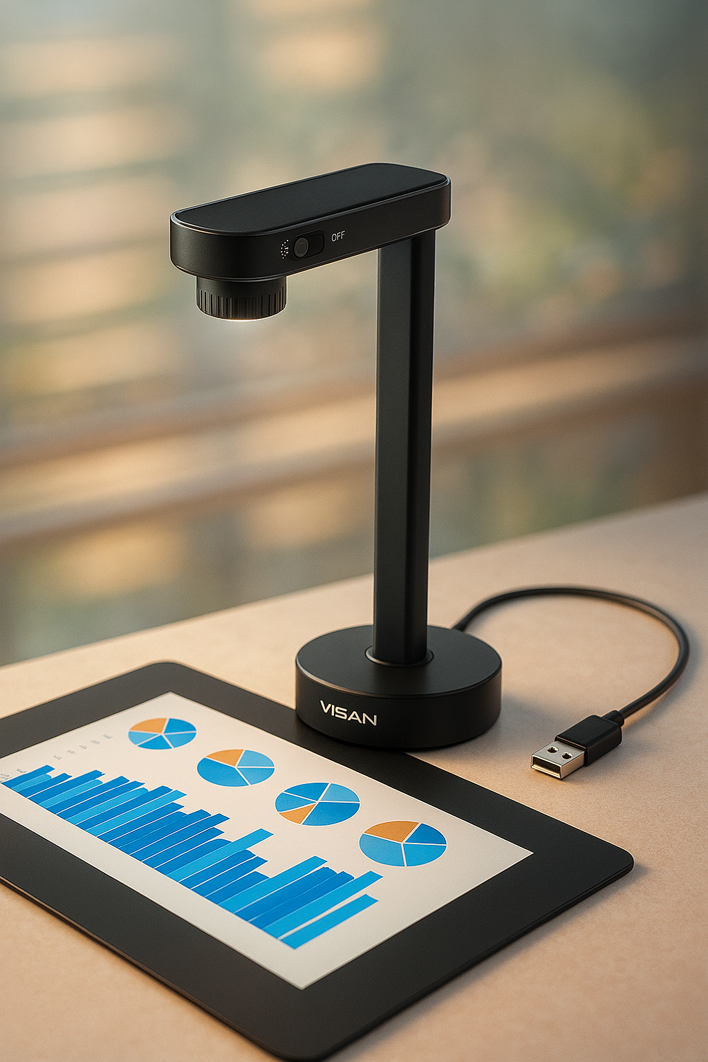 Portable document scanner camera