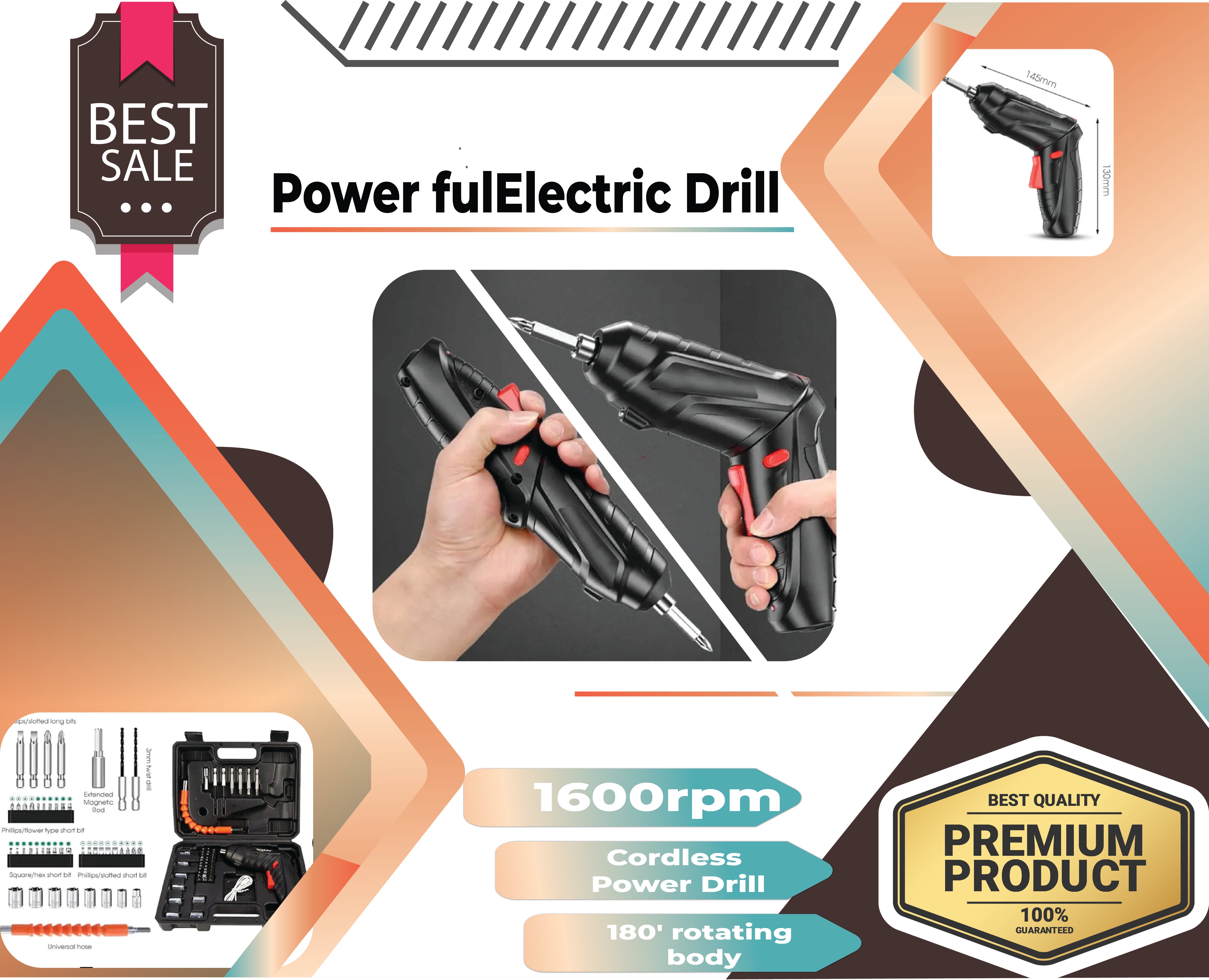 Load video: Compact and powerful 3.6v cordless screwdriver (drill) with 1800mAh lithium battery for household maintenance and repair