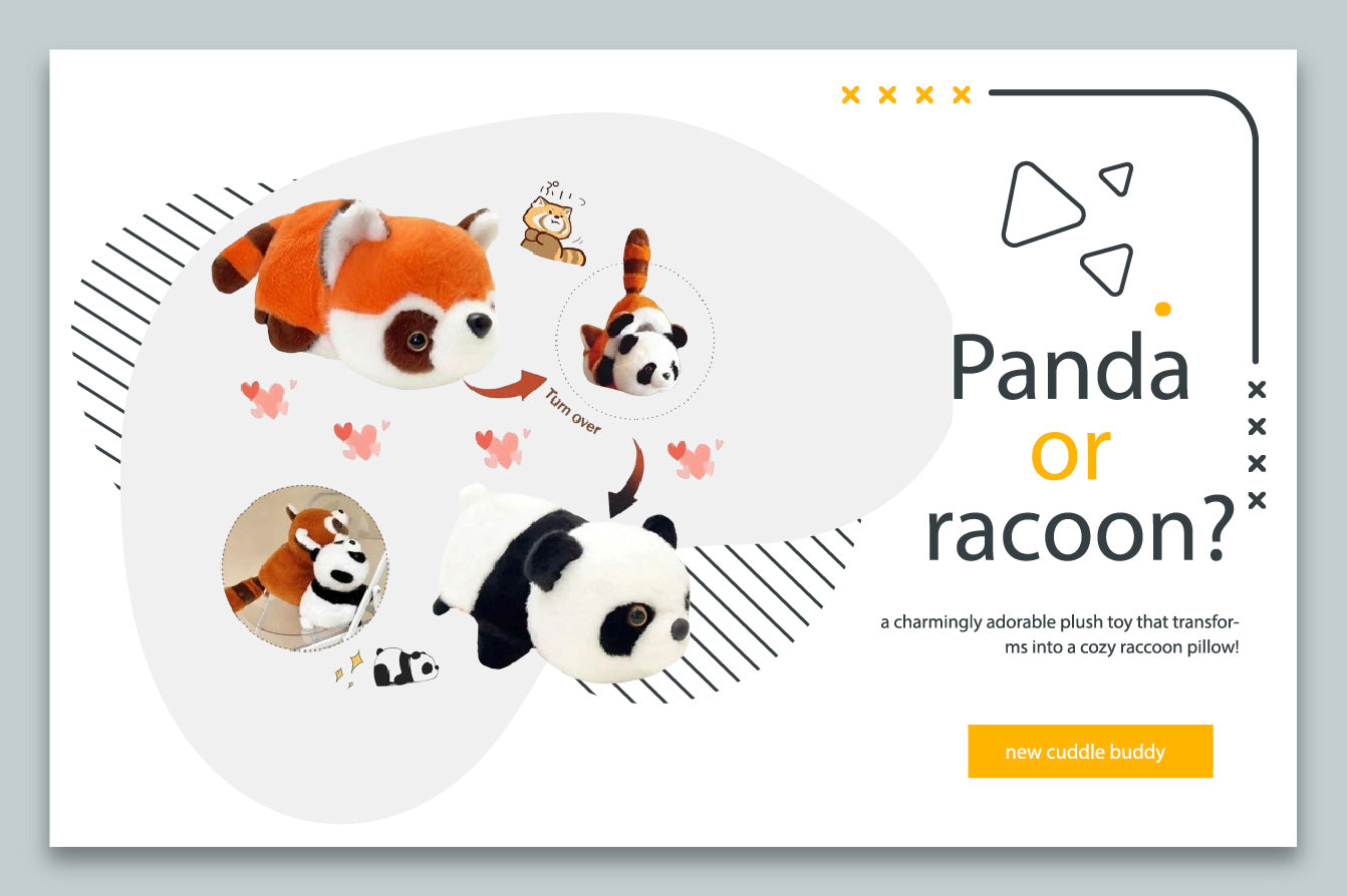 Load video: Red Panda Plush Pillow: Cuddly &amp; Transforming