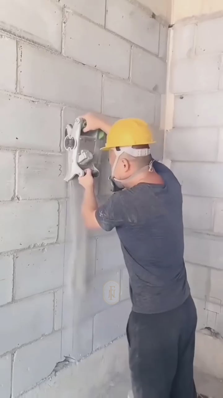 Load video: Industrial wall chaser electric wall line slot machine