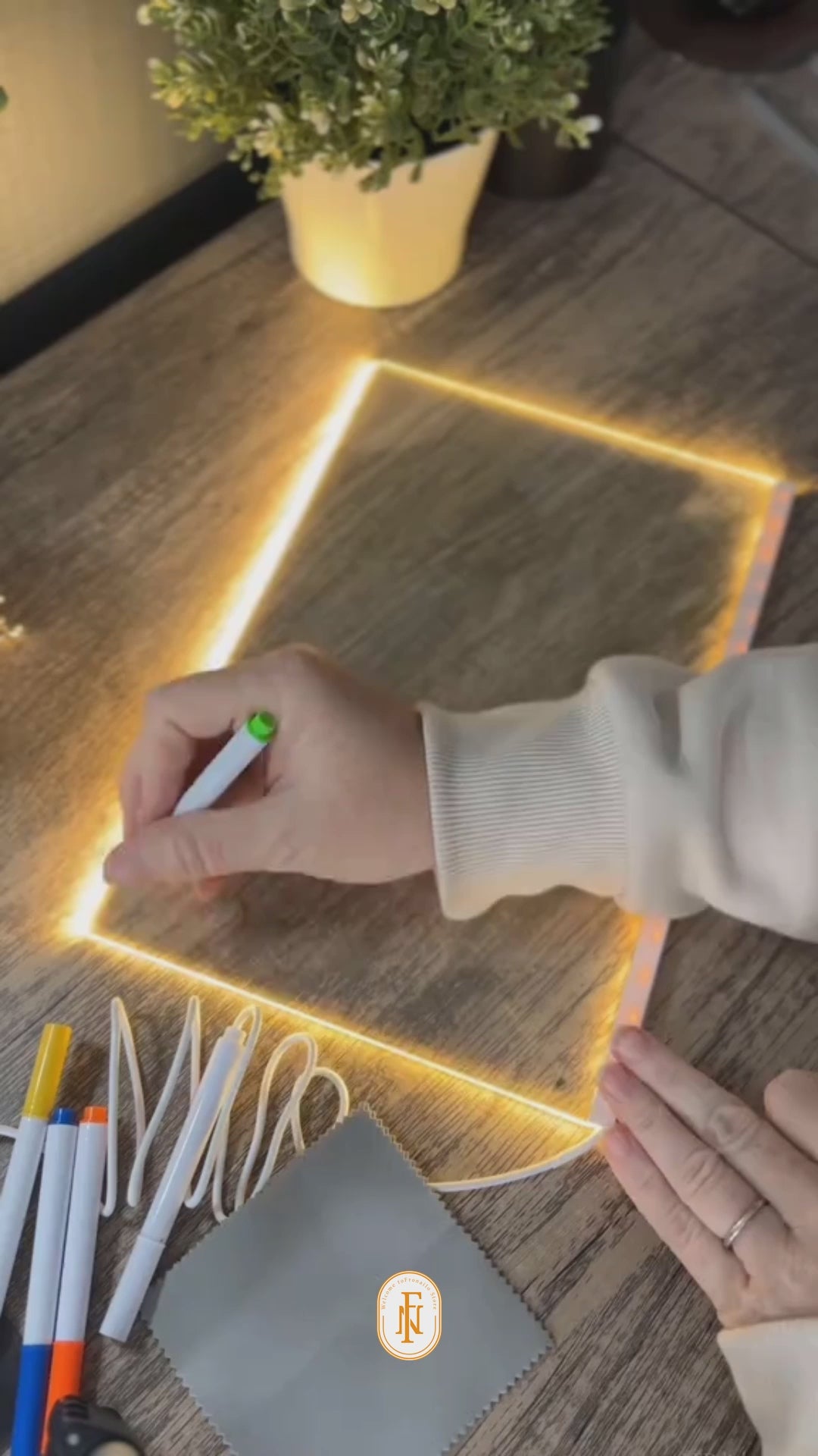 Load video: Luminous drawing board
