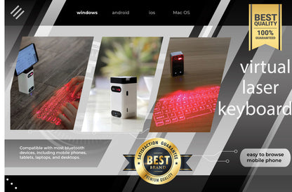 Portable virtual laser keyboard